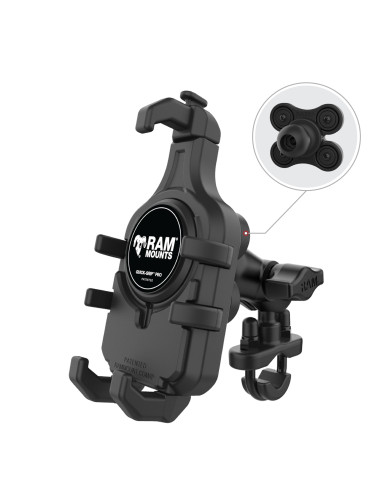 RAM® Quick-GripT Pro Vibration Damping Phone Mount with U-Bolt Base