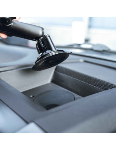 RAM® Black 3.5" Adhesive Plate for Suction Cups