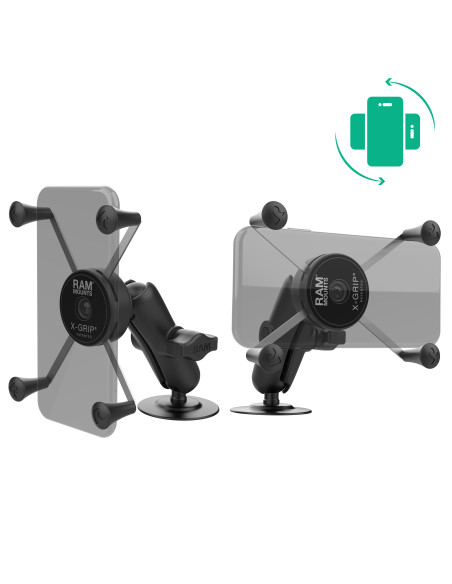 RAM® Rotating X-Grip® Large Phone Mount with Flex Adhesive Base