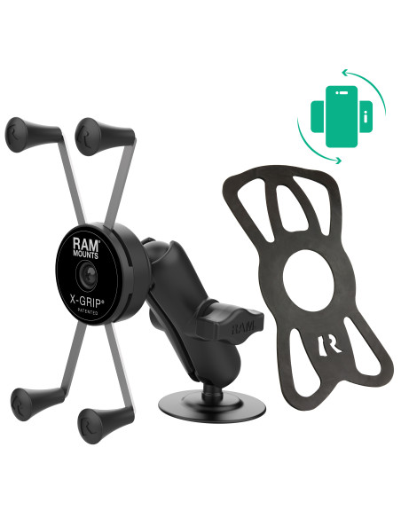 RAM® Rotating X-Grip® Large Phone Mount with Flex Adhesive Base