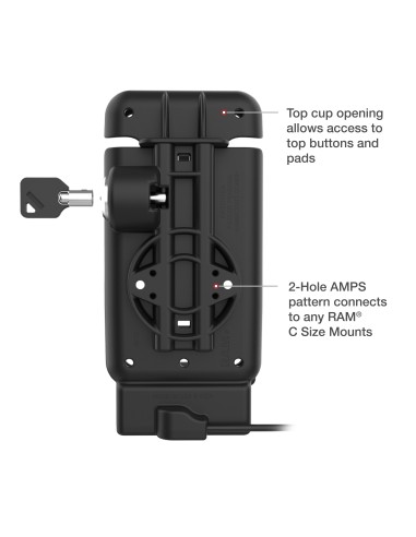 RAM® Powered Locking Vehicle Dock for Zebra EM45