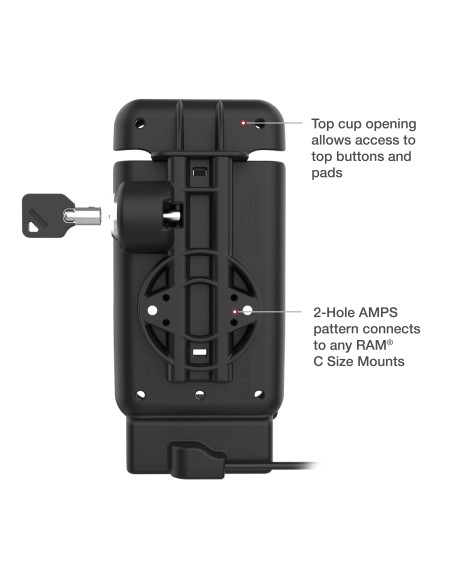 RAM® Powered Locking Vehicle Dock for Zebra EM45 RAM® Powered Locking Vehicle Dock for Zebra EM45
