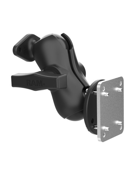 RAM® Dashboard Mount with Backing Plate & Diamond Plate - C Size Short