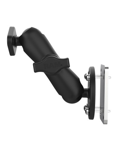 RAM® Double Ball Mount with Backing Plate & Diamond Plate