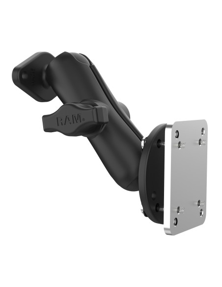 RAM® Double Ball Mount with Backing Plate & Diamond Plate