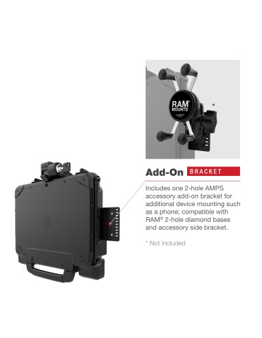 RAM® Locking Form-Fit Holder for Zebra ET8x 2-in-1 Tablet