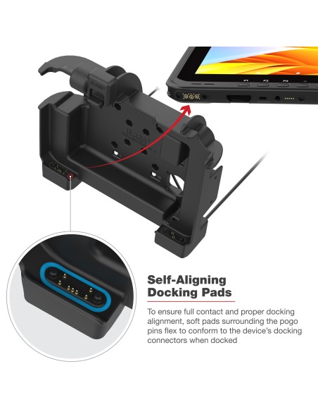 RAM® Powered Locking Dock for Zebra ET6x RAM® Powered Locking Dock for Zebra ET6x