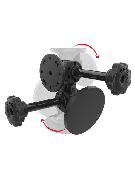 RAM® Dual 90-Degree Pivot Magnetic Mount with Knob
