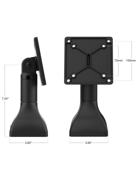 RAM® 7" Pedestal Mount with 100mm & 75mm VESA Patterns