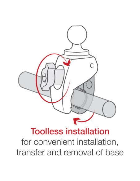RAM® X-Grip® Large Phone Mount with Tough-ClawT Medium Clamp Base - Long