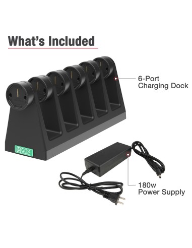 GDS® Uni-ConnT 6-Port Power + RJ45 Dock for Tablets with IntelliSkin®