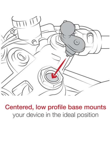 RAM® X-Grip® Large Phone Mount with Motorcycle Fork Stem Base