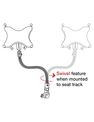 RAM® Tablet Mount for Wheelchairs with Quick Release & Swivel Feature