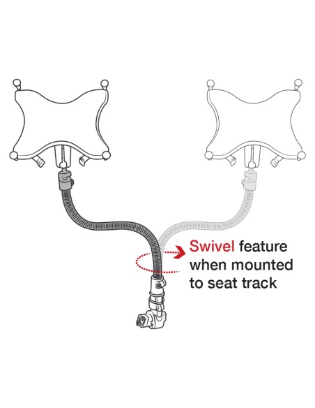 RAM® Tablet Mount for Wheelchairs with Quick Release & Swivel Feature