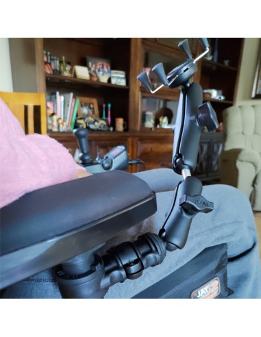 RAM® Phone Mount for Wheelchair Armrests with Quick Release & Swivel