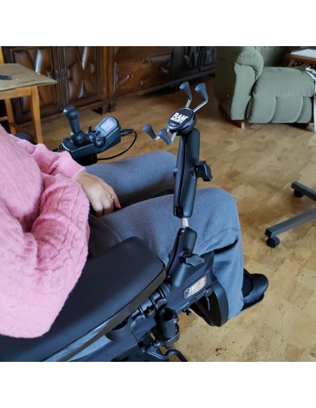 RAM® Phone Mount for Wheelchair Armrests with Quick Release & Swivel