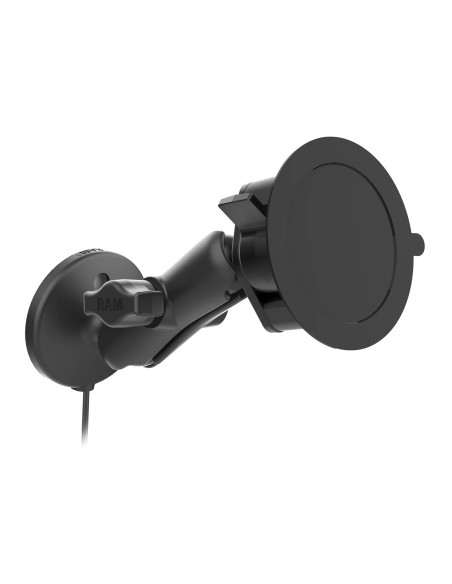 RAM® Twist-LockT Suction Cup Mount with RAM® Qi2 15W Wireless Charger