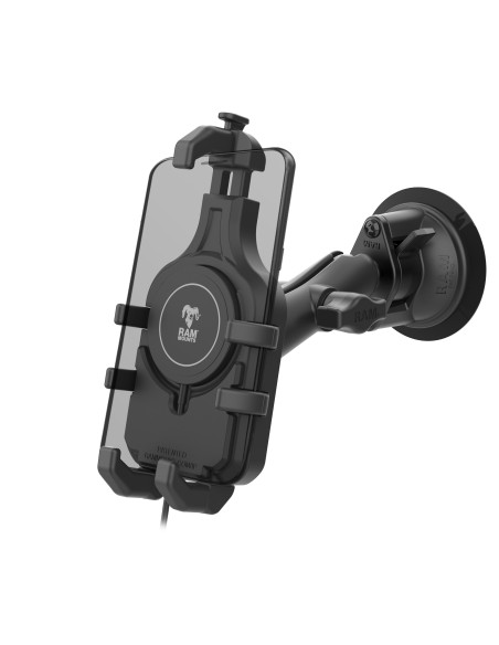 RAM® Quick-GripT Pro Suction Cup Mount with Qi2 15W Wireless Charger