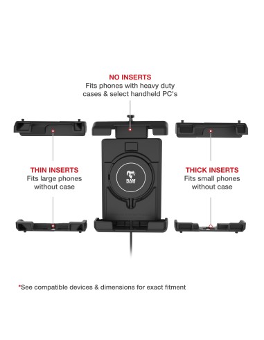 RAM® Quick-GripT Pro XL Suction Cup Mount with Qi2 15W Wireless Charger