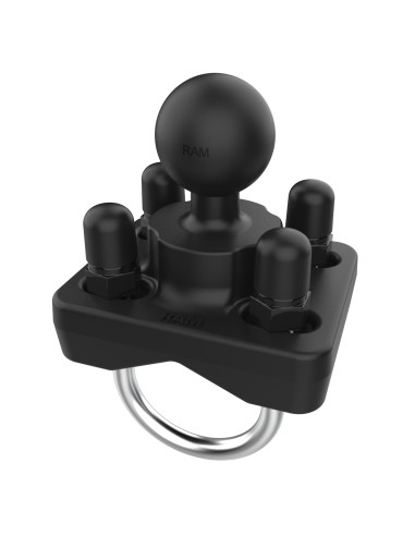 RAM® Double U-Bolt Ball Base for 1" - 1.25" Rails - B Size
