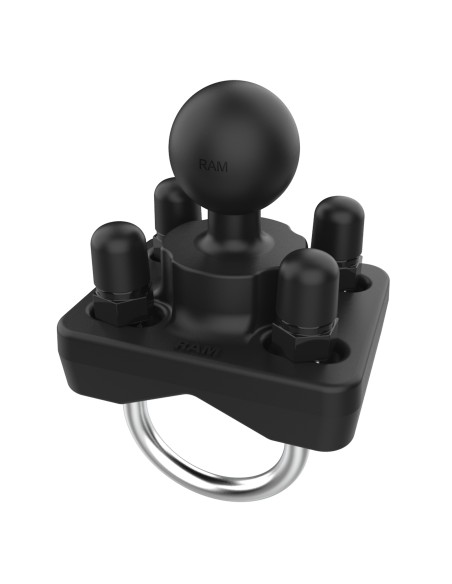 RAM® Double U-Bolt Ball Base for 1" - 1.25" Rails - B Size