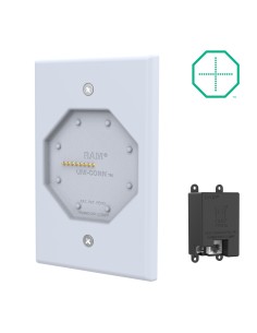 GDS® Uni-ConnT Powered Low Profile Wall Dock with PoE - Gray