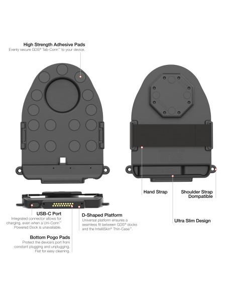 GDS® Tab-ConnT for OtterBox Defender Cases (D Shape Pogo Pads)