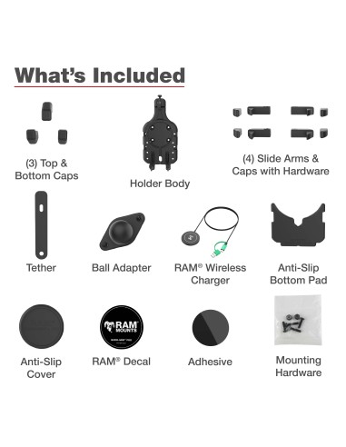 RAM® Quick-GripT Pro with Ball & Qi2 15W Wireless Charger
