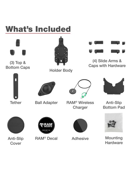 RAM® Quick-GripT Pro with Ball & Qi2 15W Wireless Charger