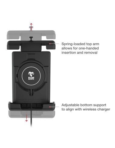 RAM® Quick-GripT Pro XL with Ball & Qi2 15W Wireless Charger
