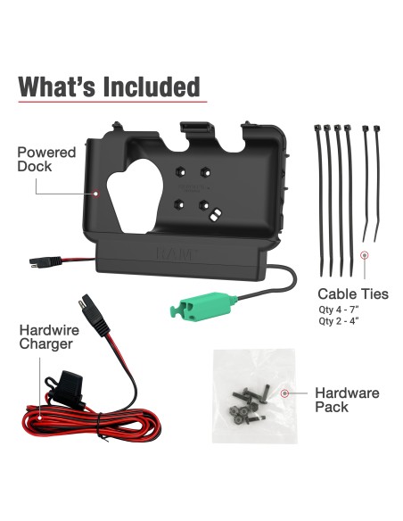 RAM® Power + Dual USB Dock for Tab Active5 & 3 with Speaker Box