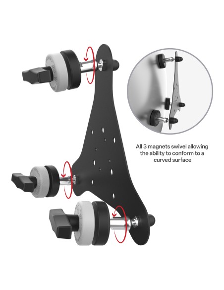 RAM® Tough-MagT 48MM 3-Point Pivoting Magnetic Mounting Base