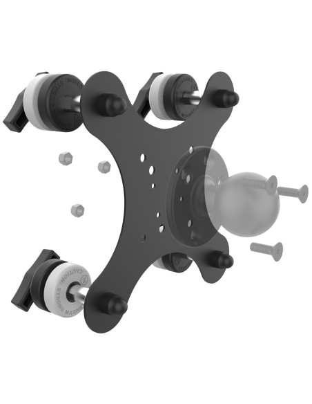 RAM® Tough-MagT 48MM 4-Point Pivoting Magnetic Mounting Base