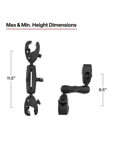 RAM® Trolling Motor Stabilizer with Tough-ClawT 1" - 1.6" Clamp Bases