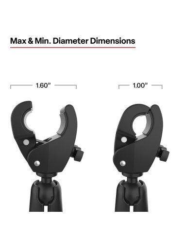 RAM® Trolling Motor Stabilizer with Tough-ClawT 1" - 1.6" Clamp Bases