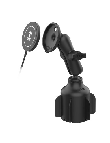 RAM® StubbyT Cup Holder Mount with RAM® Qi2 15W Wireless Charger