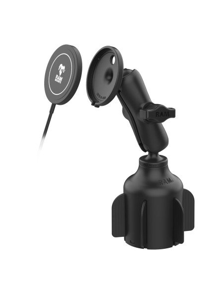 RAM® StubbyT Cup Holder Mount with RAM® Qi2 15W Wireless Charger