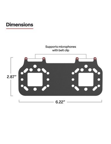 RAM® Short Bracket Adapter for PTT Remote Speaker Microphones