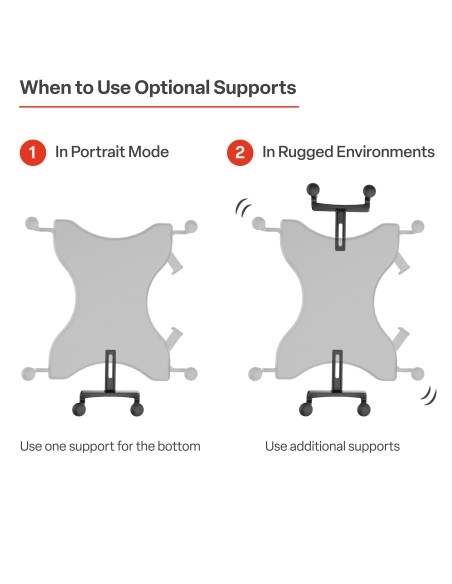 RAM® X-Grip® Wheelchair Seat Track Mount for 9"-11" Tablets