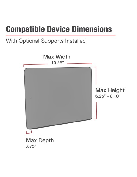 RAM® X-Grip® Drill-Down Double Ball Mount for 9"-11" Tablets