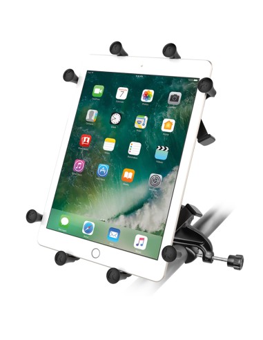 RAM® X-Grip® Mount with Yoke Clamp Base for 9"-11" Tablets