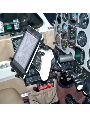 RAM® X-Grip® Mount with Yoke Clamp Base for 9"-11" Tablets