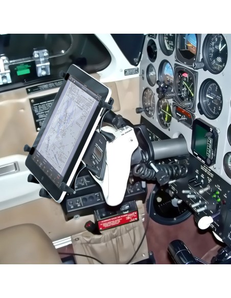 RAM® X-Grip® Mount with Yoke Clamp Base for 9"-11" Tablets