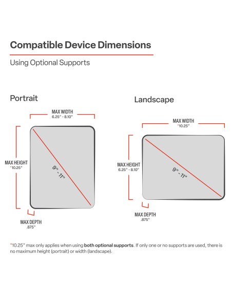 RAM® X-Grip® Mount with Glare Shield Clamp Base for 9"-11" Tablets