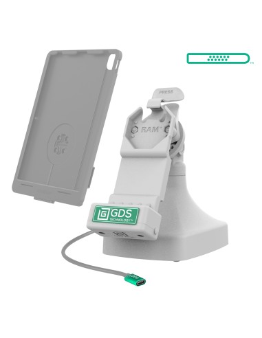 GDS® Uni-ConnT Tilt & Swivel Dock with USB-C + Data - Gray