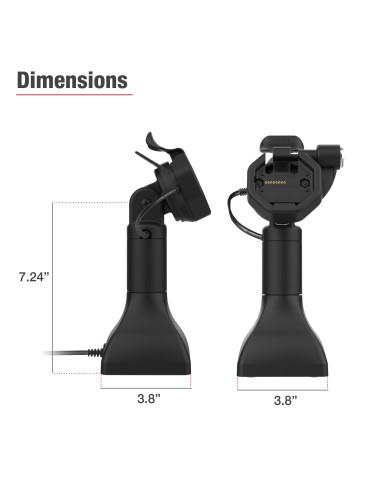 GDS® Uni-ConnT Powered 7" Locking Pedestal Dock with USB-C