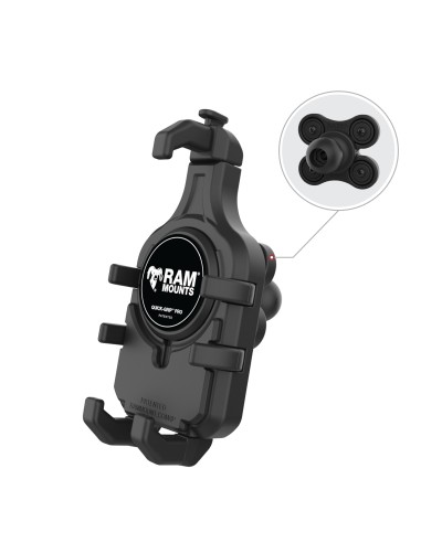 RAM® Quick-GripT Pro Phone Holder with Ball & Vibration Damper