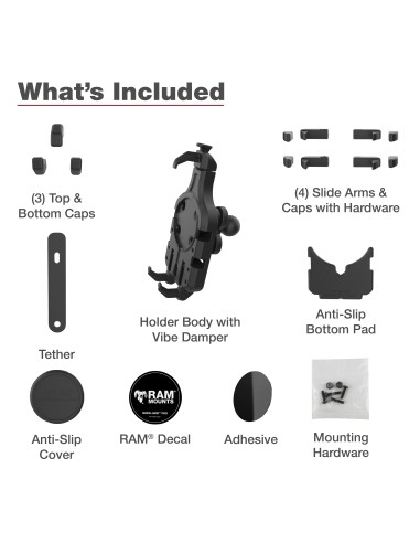 RAM® Quick-GripT Pro Phone Holder with Ball & Vibration Damper