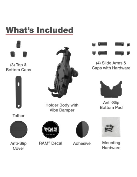 RAM® Quick-GripT Pro Phone Holder with Ball & Vibration Damper