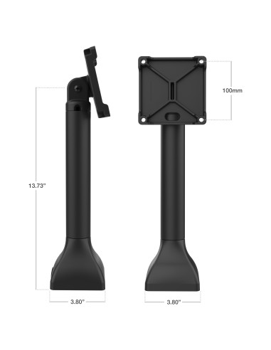 RAM® 14" Pedestal Mount with 100mm & 75mm VESA & Cable Routing